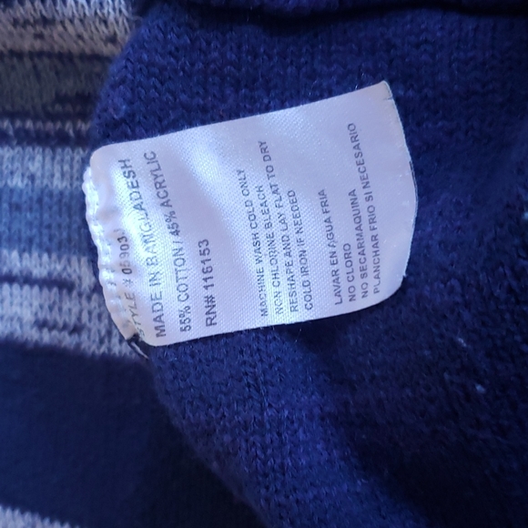 Poof navy blue with white embellishing sweater - Picture 3 of 8